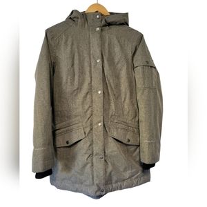 Eddie Bauer Olive Green Hooded Puffer Coat